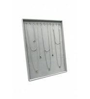 Süet Kumaş Gri Renk 34/24 Cm Saç Ayaklı Kolye Zincir Tebih Sergileme Standı