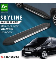 S-Dizayn Mercedes Vito W639 Uzun Şase Skyline Krom Yan Basamak 253 Cm 2004-2014 A+ Kalite