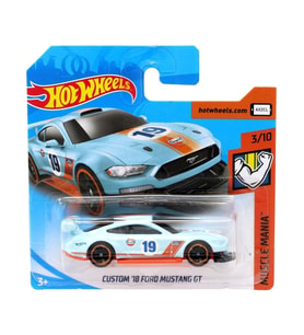 Hot Wheels Custom 18 Ford Mustang Gt - Mavi - Gulf - 2019 - FYB67 (1/64)