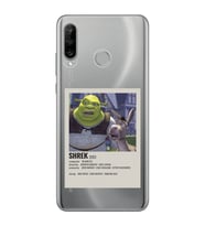 Huawei P30 Lite Uyumlu Shrek Minimalsit Poster Desenli Şeffaf Telefon Kılıfı