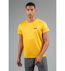 Maraton Regular Erkek Bisiklet Yaka Safran T-shirt
