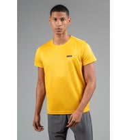 Maraton Regular Erkek Bisiklet Yaka Safran T-shirt
