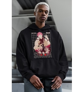 Ryomen Sukuna Baskılı Unisex Oversize Jujutsu Kaisen Anime Hoodie