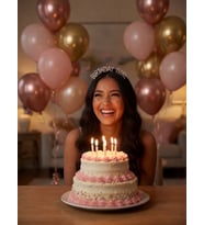 Taç Metal Taşlı Birthday Girl Rose Gold Renkli Parti Saç Aksesuarı Doğum Günü Tacı
