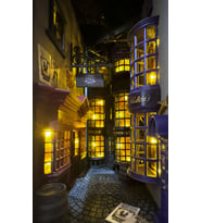 Harry Potter Book Nook, Diagon Alley, Kitap Köşesi, El Yapımı Kitap Tutucu (Çok Renkli)