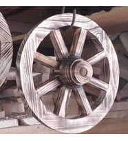 Otantik Çarşı Ahşap At Arabası Tekeri 40 cm.