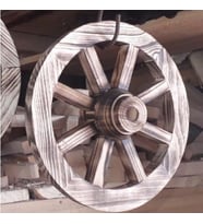 Otantik Çarşı Ahşap At Arabası Tekeri 40 cm.
