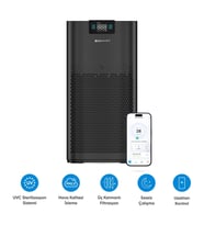 Şımart Akıllı Hava Temizleyici Pro H13 HEPA Filtreli 450 m3 UV Negatif İyonlu Wi-Fi Kontrollü 54 m2