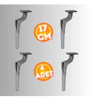 17 CM METAL ZİRVE AYAK KOLTUK AYAĞI MOBİLYA AYAĞI ÜNİTE AYAĞI KONSOL AYAĞI PUF BERJER AYAĞI ( 4 ADET