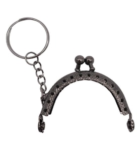 Angel Çanta Aksesuar 5 cm Anahtarlıklı Cüzdan Klipsi Füme Metal