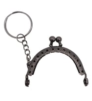 Angel Çanta Aksesuar 5 cm Anahtarlıklı Cüzdan Klipsi Füme Metal