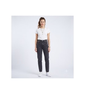 Kadın Siyah Yüksek Bel 80's Mom Jeans Kot Pantolon - 0000
