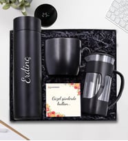 Kişiye Özel Termos & French Press & Kupa Hediye Seti