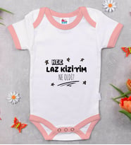 BK Kids Laz Kiziyim Tasarımlı Pembe Bebek Body Zıbın-1