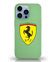 Apple iPhone 13 Pro  Lansman Kılıf Ferrari Tasarımlı Altı Kapalı İçi Kadife Kaplı  Kapak (Şeffaf)