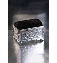 Siyah Eşarp Şal İğnedanlık Kadife Gümüş Sandık 5006_01