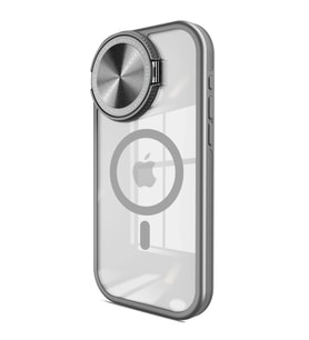 Apple iPhone 15 Pro Kılıf Teleskop Lens Magsafe Silikon Kapak - Titan Gri