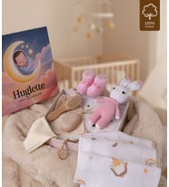Winny - Kız Bebek Takım Yenidoğan Hediyelik Seti - %100 Pamuk Müslin Set, Örme Patik (Pembe)