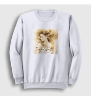 Presmono Unisex Beyaz Fearless Taylor Swift Sweatshirt 311168tt