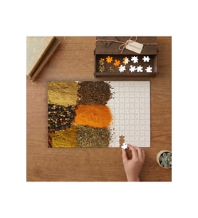 Dökülmüş Renkli Baharatlar Tasarımı 240 parça Ahşap Puzzle Ahşap Kutuda MP01746