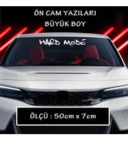 SERT HARD MODE ön arka cam uyumlu sticker yazı - Büyük boy spor tuning modifiye etiket