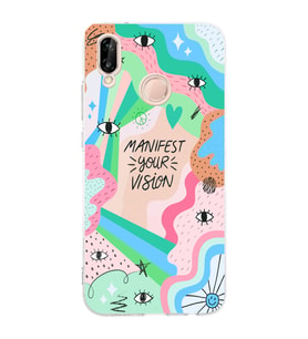 Huawei P20 Lite Uyumlu Baskılı Yumuşak Silikon Şeffaf Telefon Kılıfı