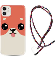 Apple iPhone 11 12 13 Mini Kılıf Boyun Asklı Rasta Silikon Sevimli Köpek 1731