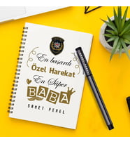 Özel Harekatçı Polis Babalara Hediye Defter ve Kalem