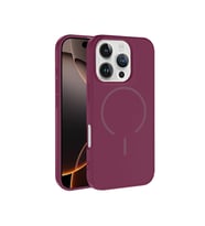 iPhone 16 Pro Kılıf Kamera Çıkıntılı Magsafe Şarj Özellikli Lüx Meta Kapak (Mürdüm)