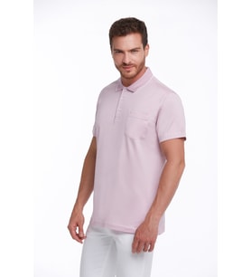 Hatemoğlu Lila Regular Fit %100 Pamuk Basic Merserize Polo Yaka Tişört