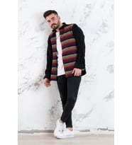ADVANTE SLİMFİT PARÇA DESENLİ ERKEK ODUNCU GÖMLEK (Bordo)