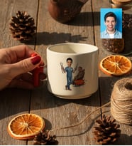 Kişiye Özel Karikatürlü Erkek Diş Hekimi T Kupa Tıp Bayramı Hediyesi