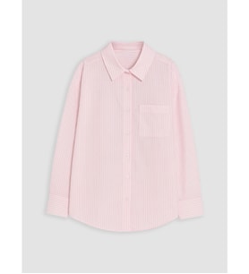 LCW Kids Pembe Çizgili Kız Çocuk Gömlek