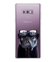 PrintiFy Samsung Galaxy Note 9 ile Uyumlu 1mm Slim Fit Köpek 3 050f Baskılı Şeffaf  Kılıf