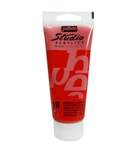 Pebeo Studio Akrilik Boya 100 ml. 19 Transparent Vermilion 