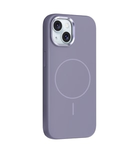 Apple iPhone 14 Uyumlu Kılıf M-Safe Şarj Özellikli Metal Kamera Çerçeveli Zore Edi Silikon Kapak (Koyu Lila)