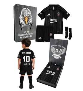 BEŞİKTAŞ ORİJİNAL LİSANSLI ADİDAS SİYAH SET FORMA UV KUTU HEDİYELİ