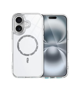 Newface Apple iPhone 16 Plus Live Diamond Magsafe Kapak - Şeffaf