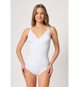 BEYAZ MI Emay 2821 Balenli Double Boy Slip Lazer Korse
