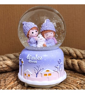 Winter Love Işıklı Müzikli Kar Küresi