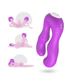 SERAPH Strapless Çift Taraflı G Spot Çatal Vibratör - Mor