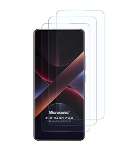 Microsonic Xiaomi Poco X7 Screen Protector Nano Glass Cam Ekran Koruyucu (3`lü Paket) (Şeffaf)