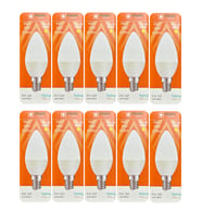 (10 Adet) Osaka 9W (70W) Sarı Işık (3000K) E14 Duylu (İnce Duy) Led Mum Ampul