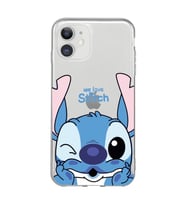 Iphone 11 Uyumlu We Love Stitch Desenli Şeffaf Telefon Kılıfı