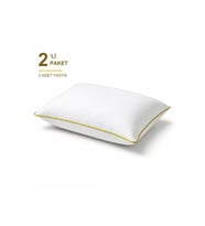Biyeli Yastık 2'li Paket 50x70 cm Boncuk Silikon Elyaf Dolgulu