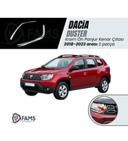 Dacia Duster Krom Ön Panjur Kenar Çıtası 2018-2023 Arası 2 Prç. P. Çelik