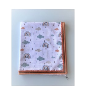 El Yapımı Bebek Battaniyesi Pazen Müslin Doğal %100 Pamuk 85x70 Cm Iki Katl