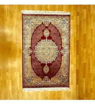 Büyük Madalyon Desenli Lüks 120 x 180 CM İpek Halı
