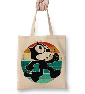 Felix The Cat Retro Bez Çanta Uzun Saplı
