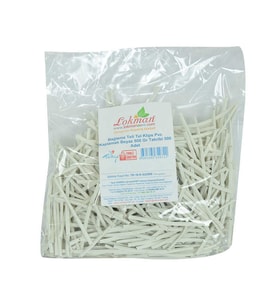 Bağlama Teli Tel Klips Pvc Kaplamalı Beyaz 500 Gr Takribi 500 Adetli 1 Paket